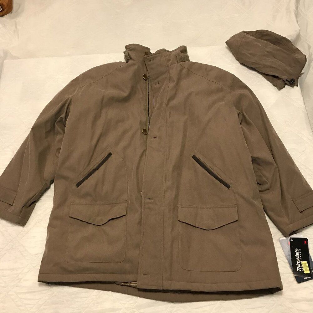 Roundtree & Yorke tan heavy weight coat w/ Thinsulate 3X nwt